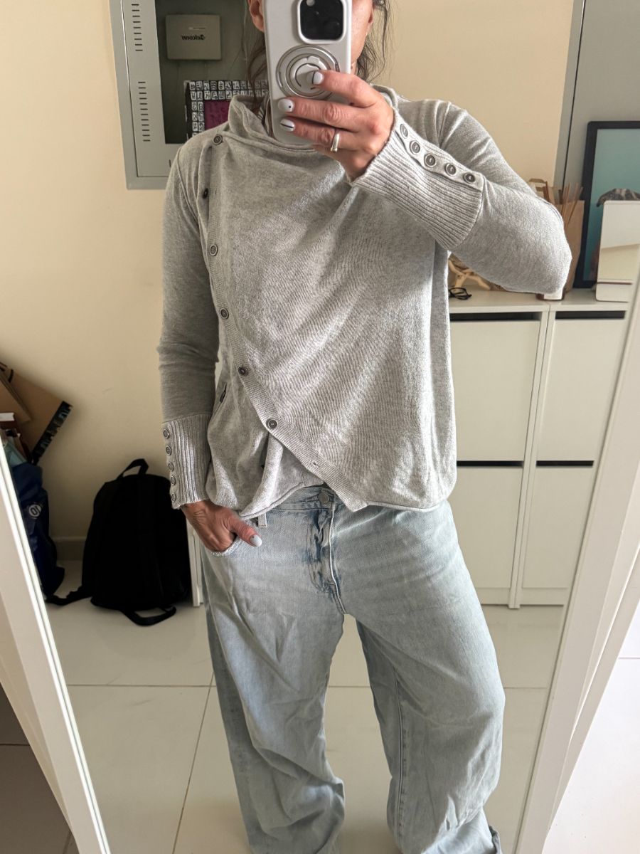 Mint Velvet Grey Crossover Casual Jumper UK12 photo 3