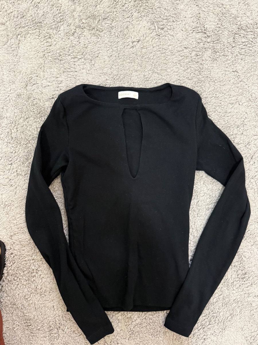 Kookai long sleeve top s-m size 0 photo 2
