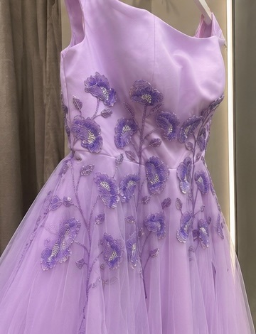 Hamad Albadièch Haute Couture Lilac Off-Shoulder Embroidered Evening Gown photo 2