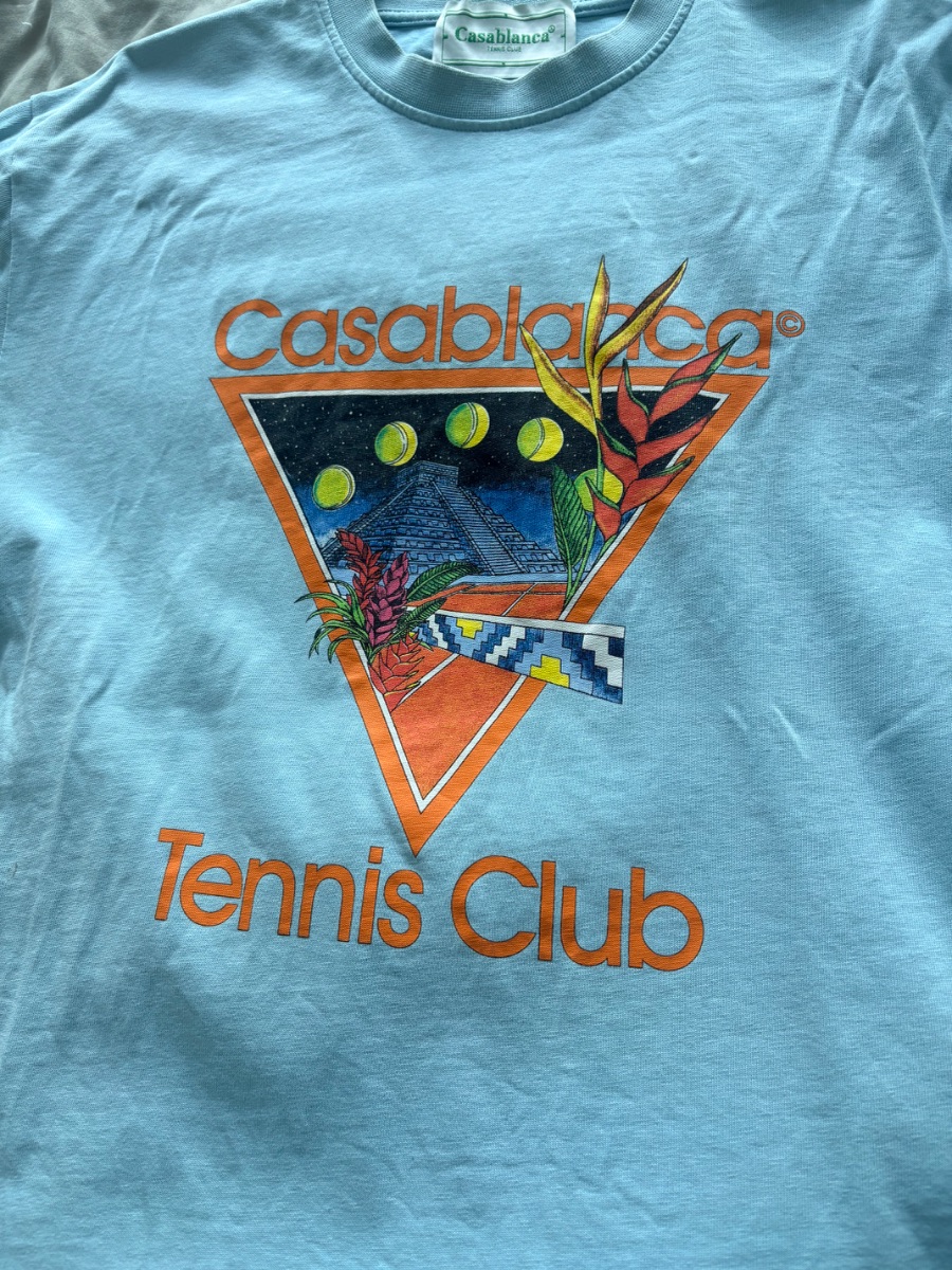 Casablanca logo blue T-shirt photo 2