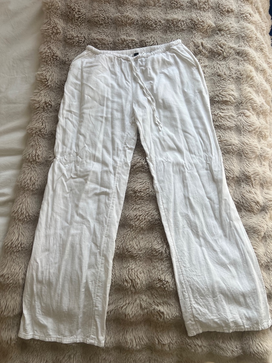 H&M White linen Pants