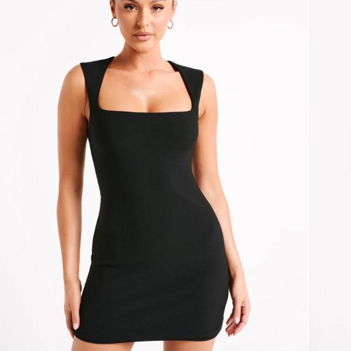 meshki black mini dress