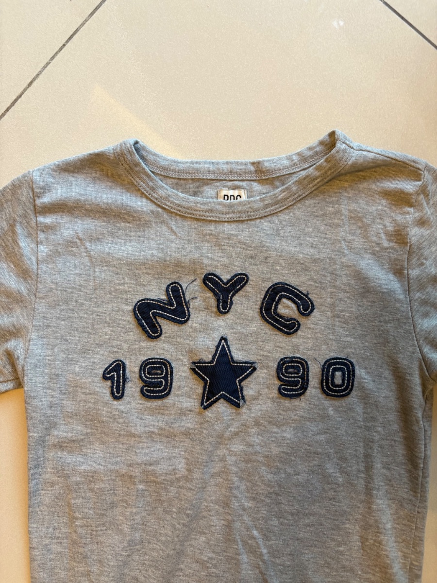 Urban Outfitters BDG grey marl graphic T-shirt embroidered photo 3