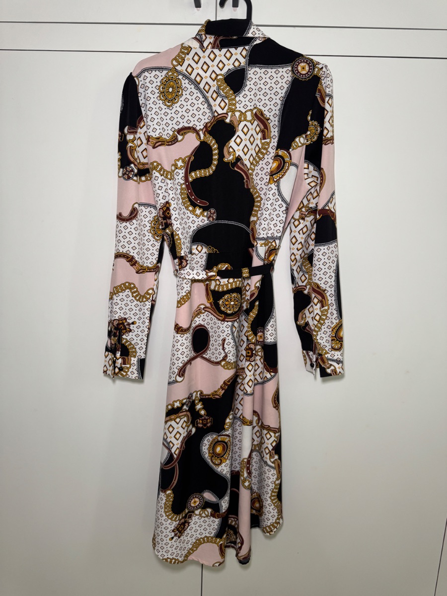 Shein Long sleeve midi shirt dress. Size small photo 3