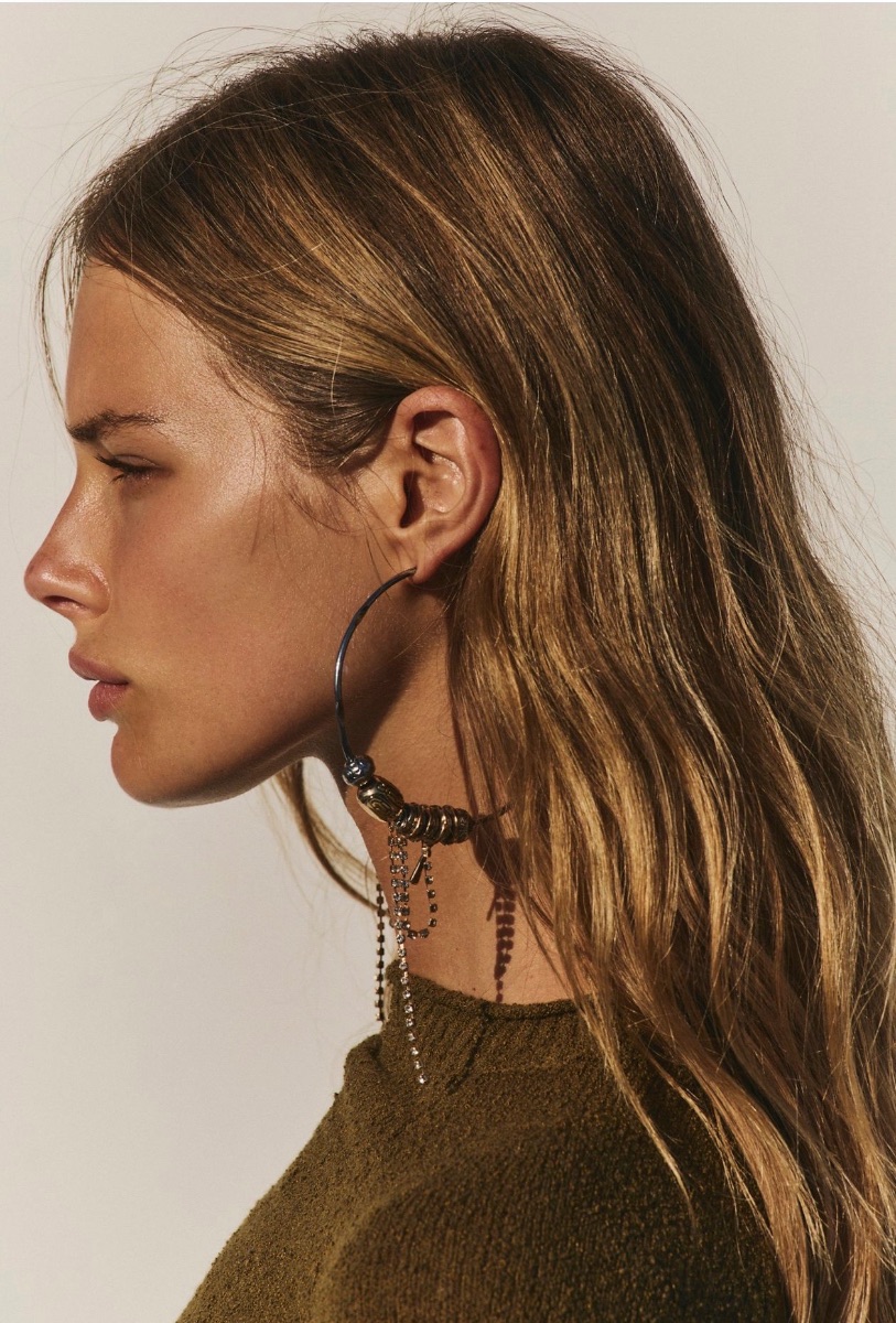 Free People Mixed Metals Big Hoops - New