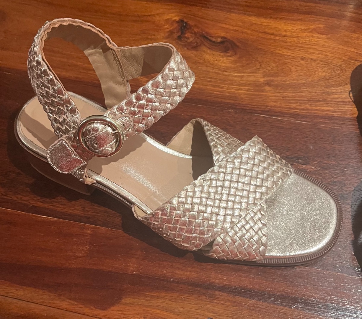 Oliver Bonas Gold Sandals photo 3
