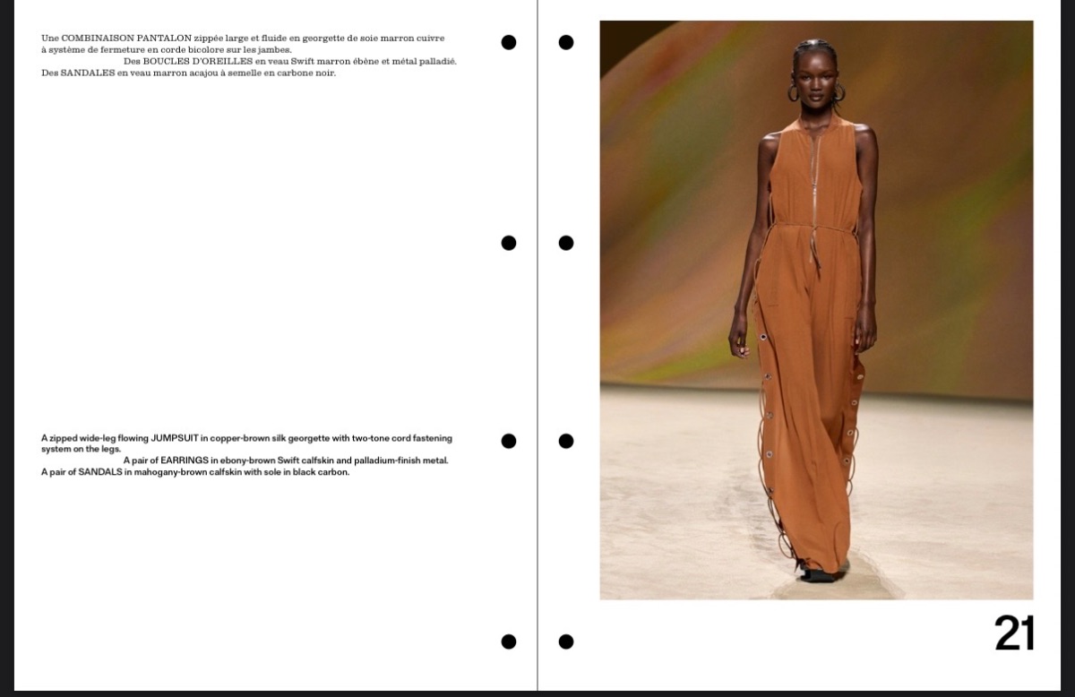 Hermes Hermès silk-georgette jumpsuit — Marron Cuivre