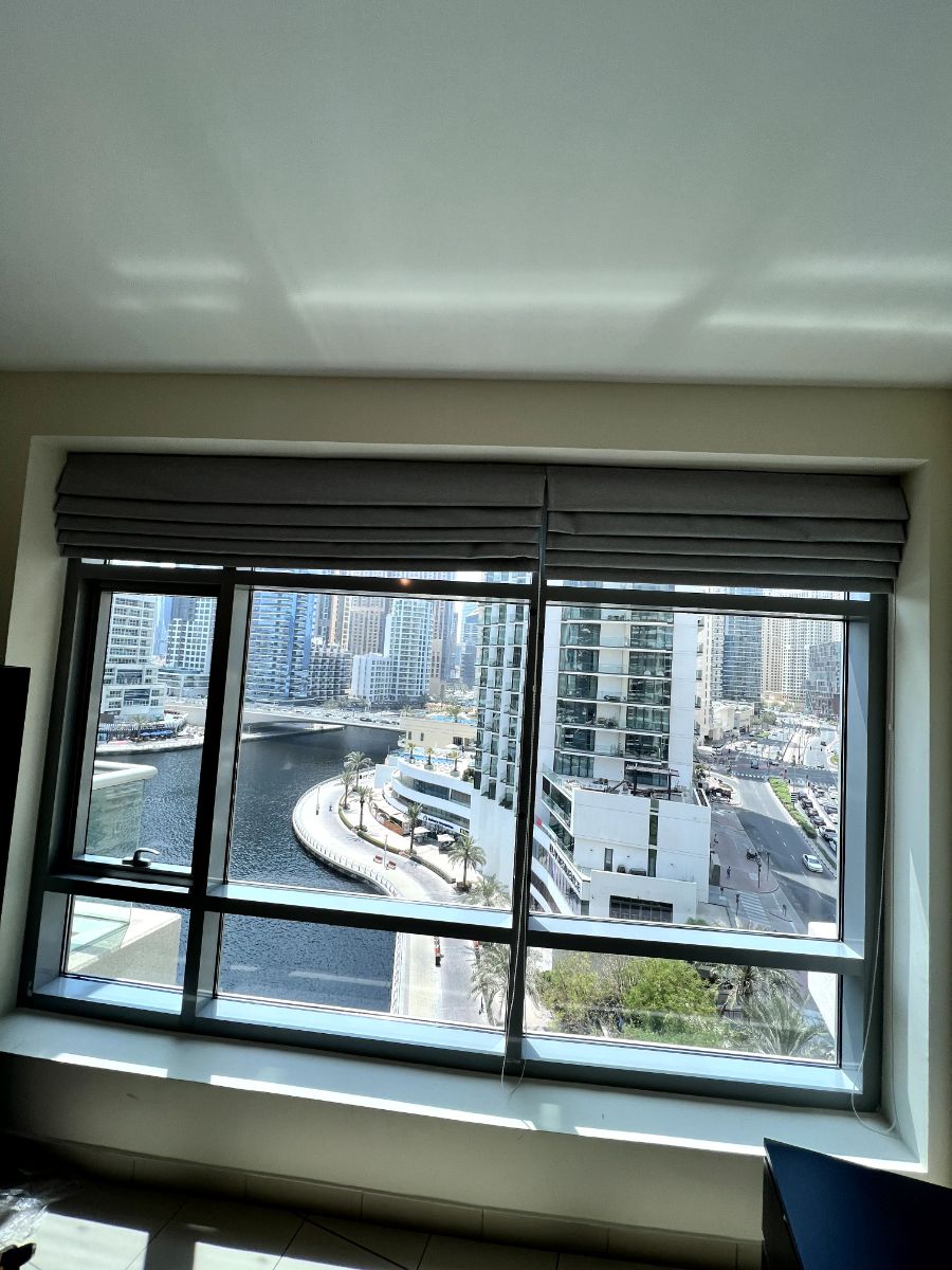 Grey Fabric Roman Blind Curtain - Made-to-Measure - 2 pieces photo 2