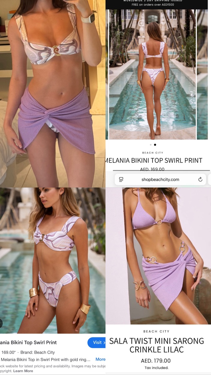 Beach city bikini and skirt size S