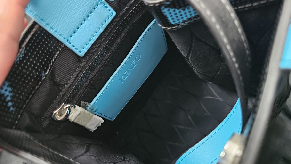 Kenzo Black Perforated Tiger Mini Tote Bag photo 3