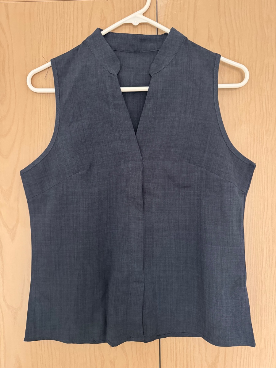 Shein sleeveless navy 2 pieces set photo 2