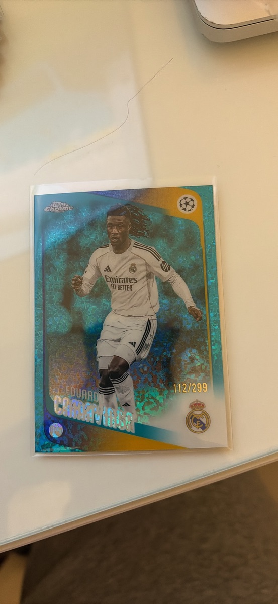 Topps Eduardo Camavinga card numbered 112/299