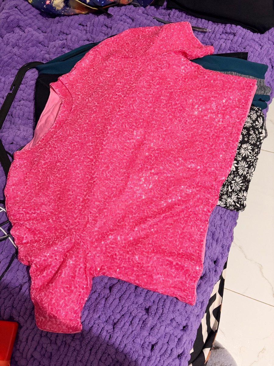 Pink sparkle top