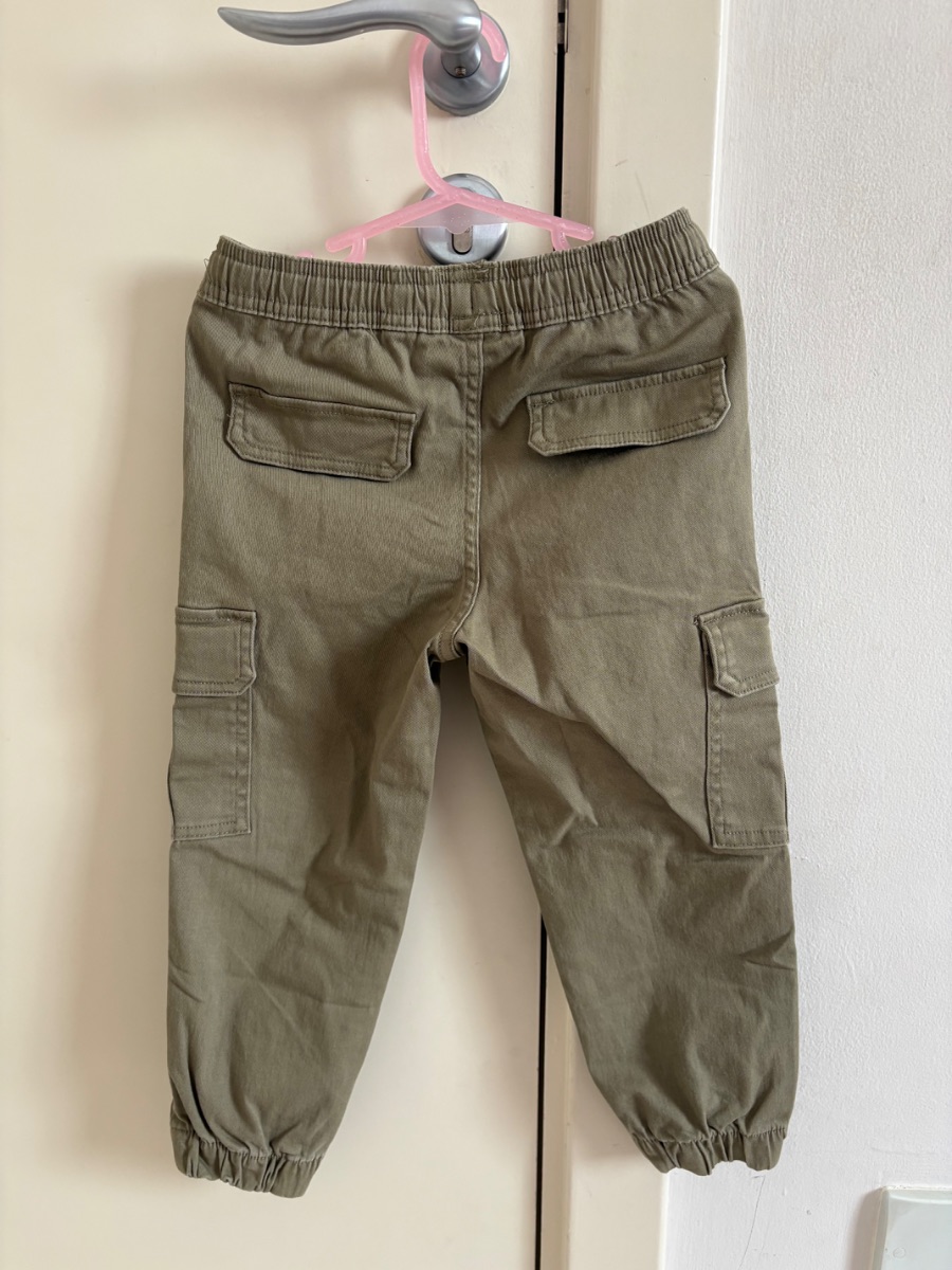 Boys H&M khaki joggers 2-3 years photo 3