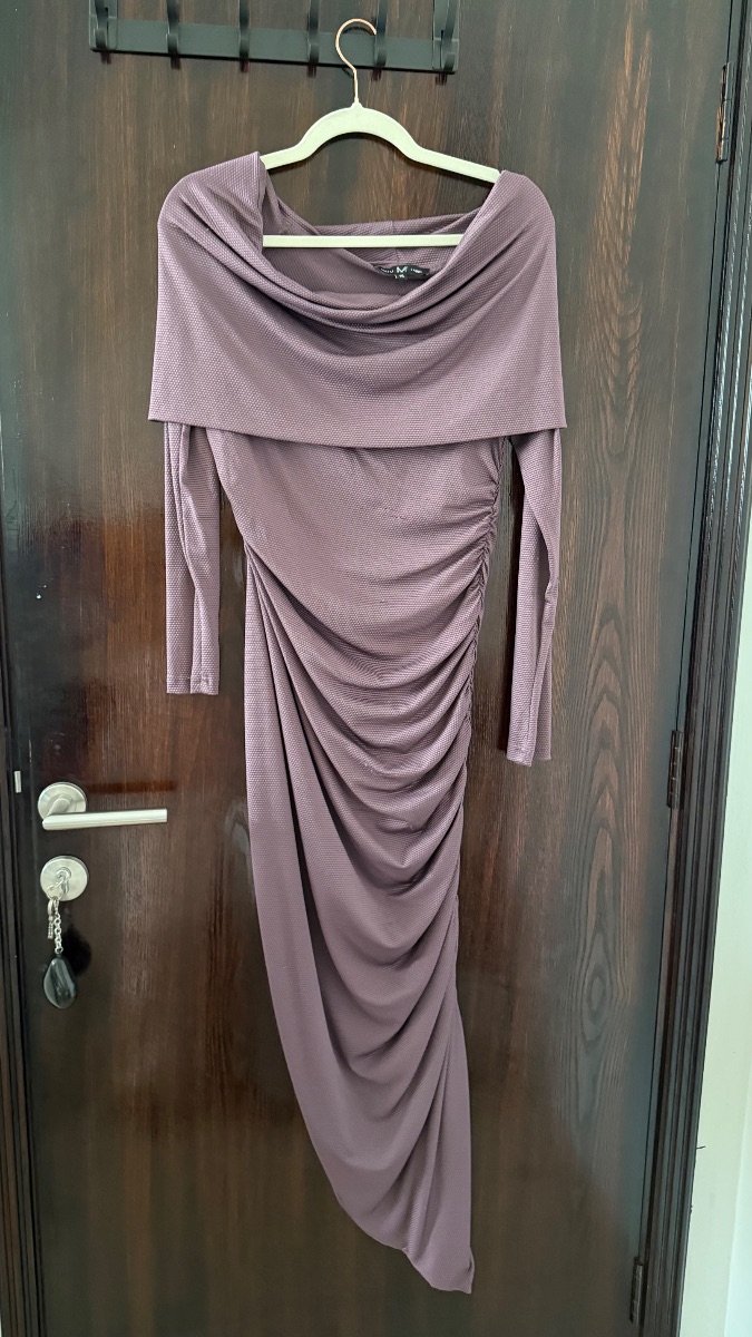 Meem Label Nila Ruched Off-shoulder Dress