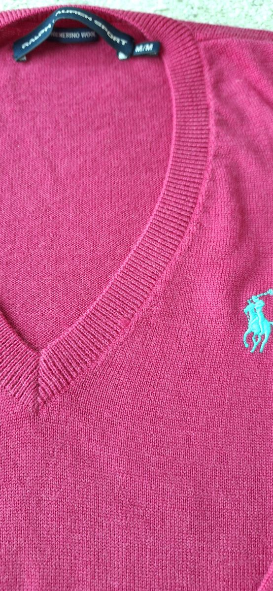 Ralph Lauren VNeck Merino wool jumper size M photo 2