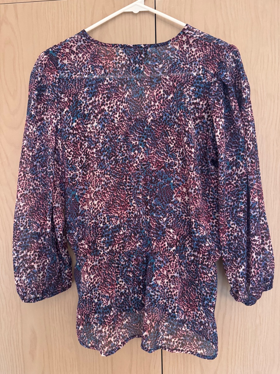 DKNY printed long-sleeve blouse photo 2