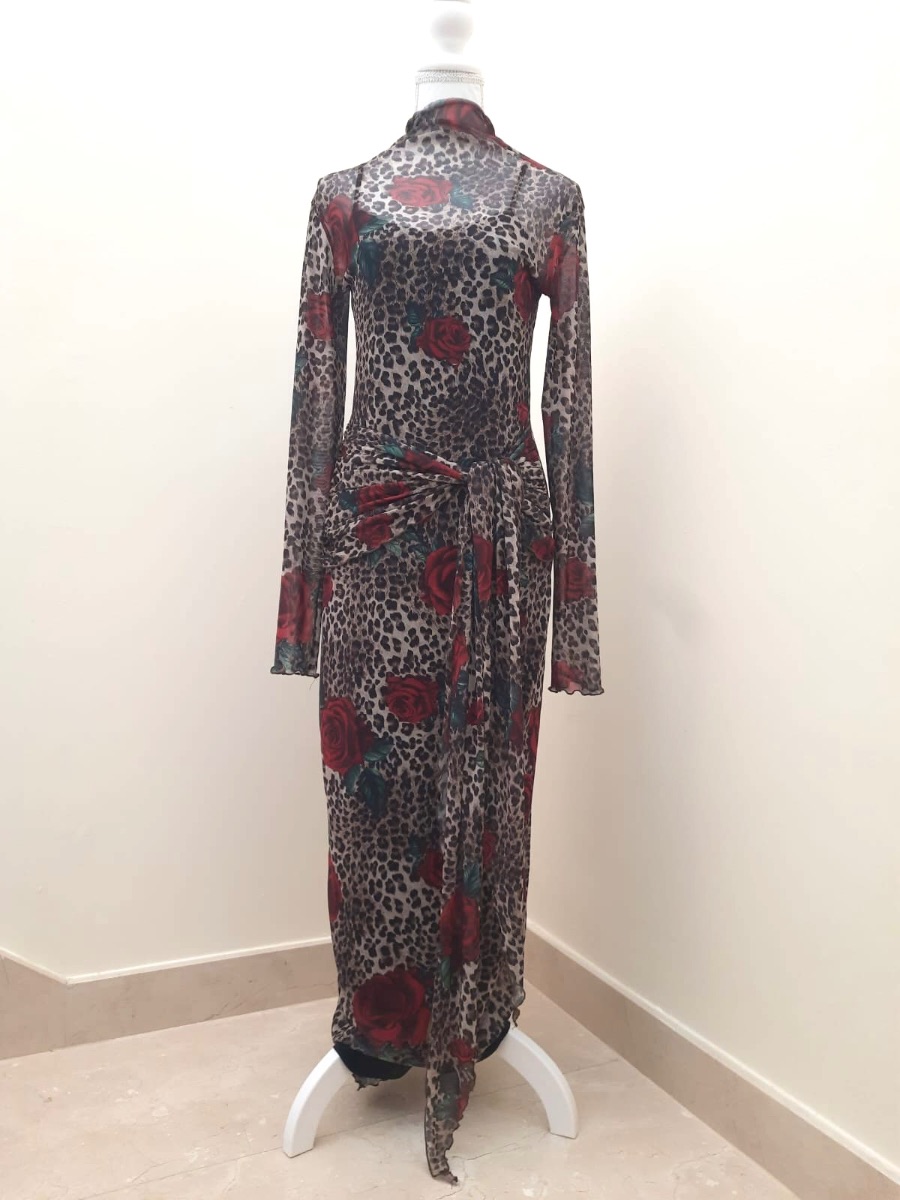 Jayde Store Leopard and Rose Mesh Dress photo 2