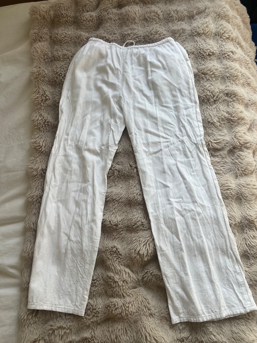 H&M White linen Pants photo 2