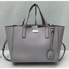 Kate Spade Grey Leather Tote Bag – Large Shoulder Bag