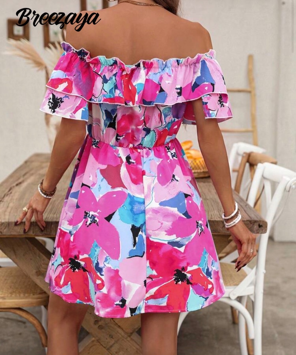 Shein Mini floralDress size large photo 2