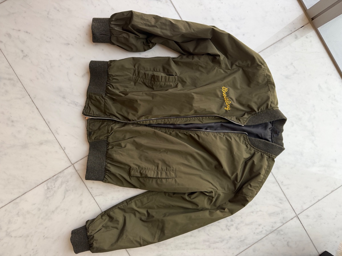 Breitling dark green bomber jacket