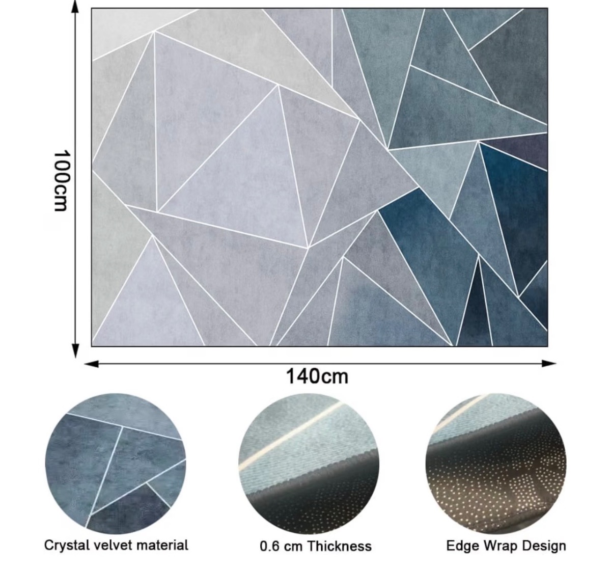 Goodern Office Chair Mat - Blue, 140x100 cm photo 2