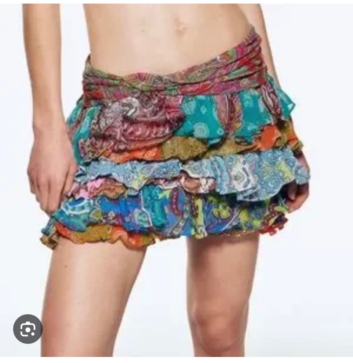Viral Zara bandana ruffle skirt size xs