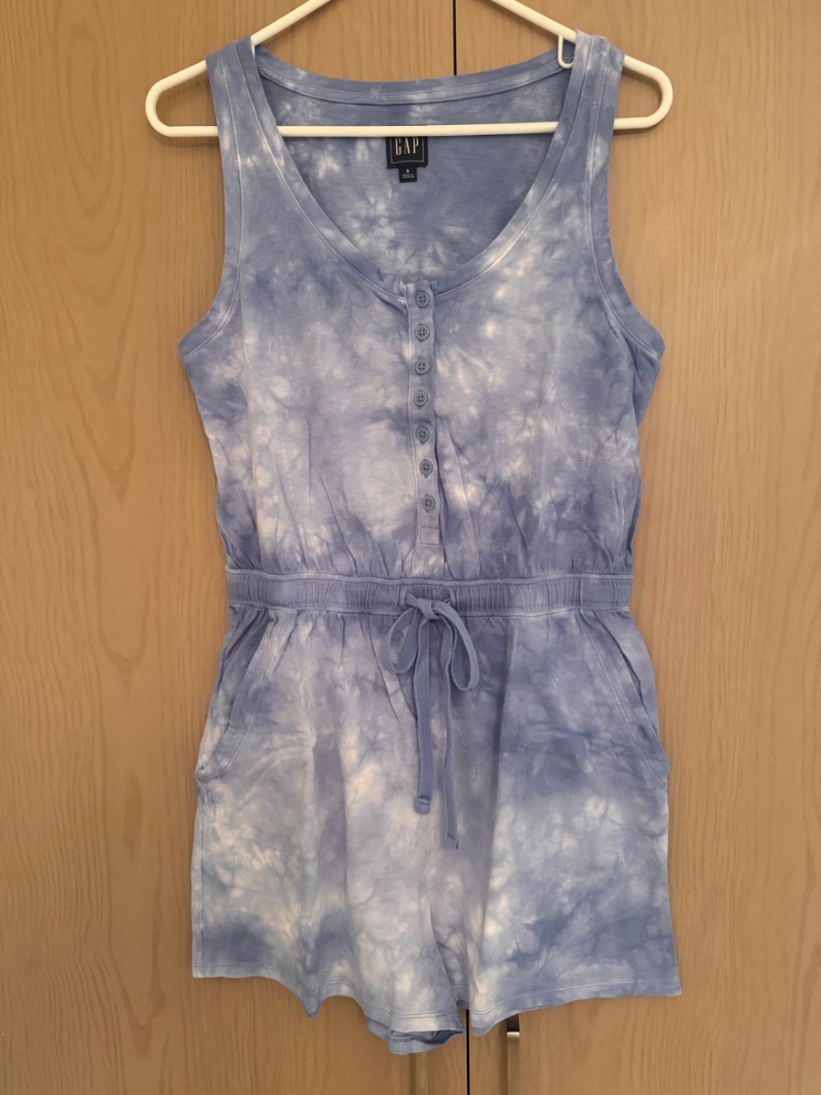 GAP blue tie-dye sleeveless romper