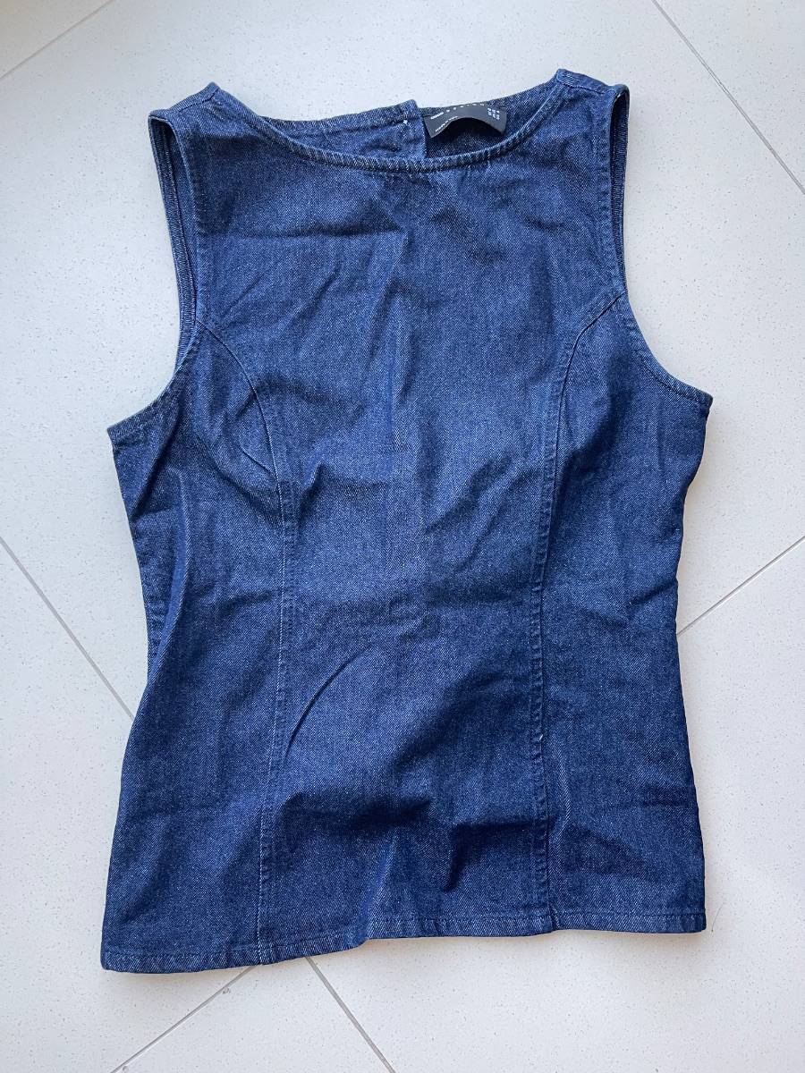 Asos Design Backless Denim Top of Coord Set photo 2