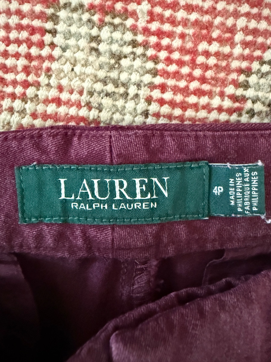 Ralph Lauren Plum Chino Pants size 4P photo 2
