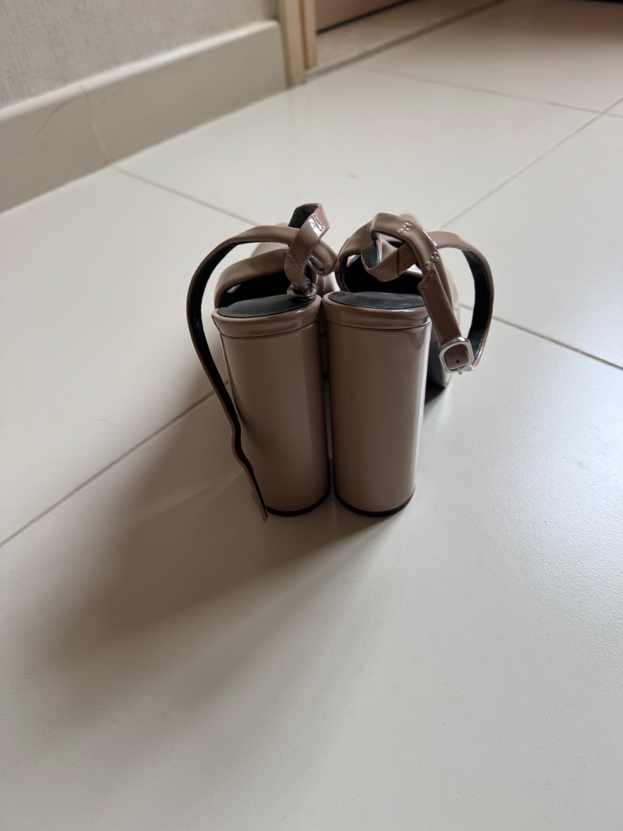 Charles & Keith Nude Pointed Slingback Heels photo 2