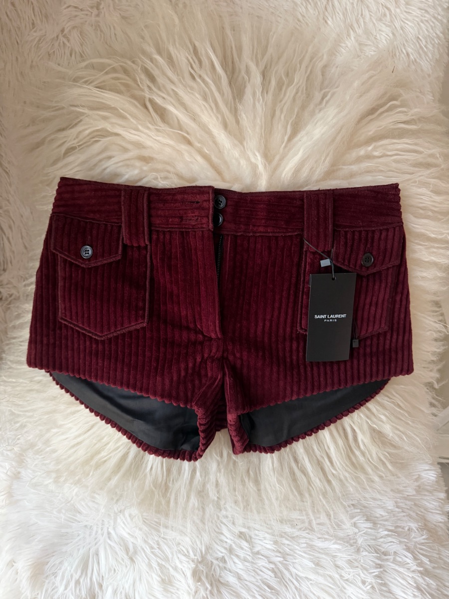 Saint Laurent velvet New shorts