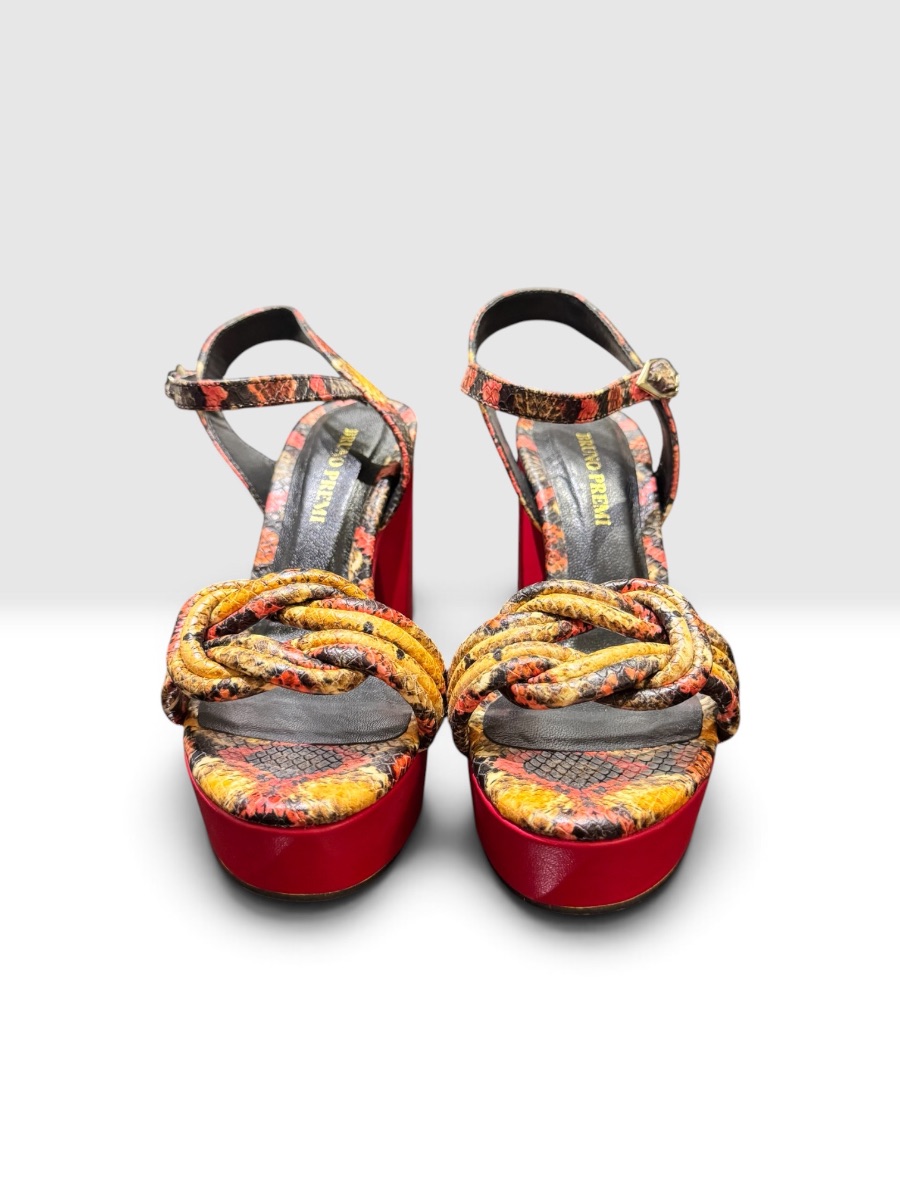 Bruno Premi Premium Snake Print Heeled Sandals photo 2