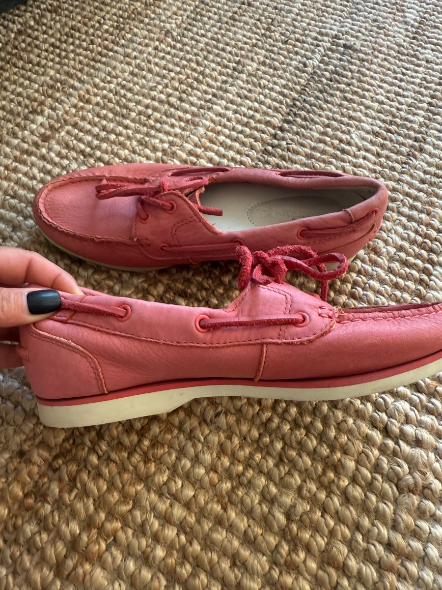 Timberland Pink Soft Leather Loafer UK5/6 photo 2