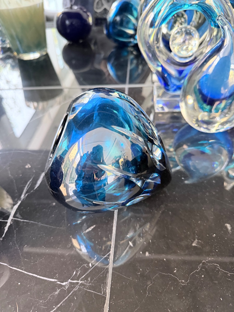 Lalique Blue Vase