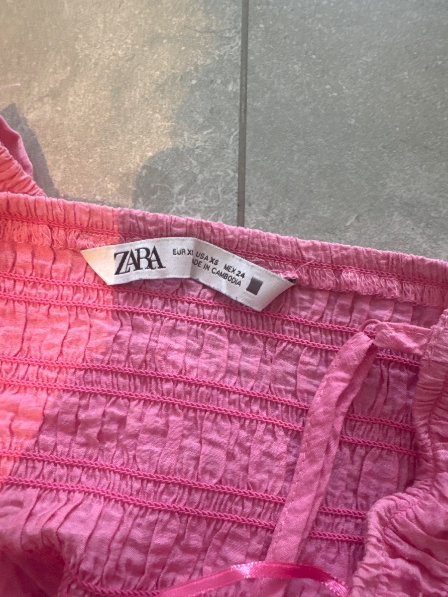 Zara Ruched Tank Top – Pink photo 3