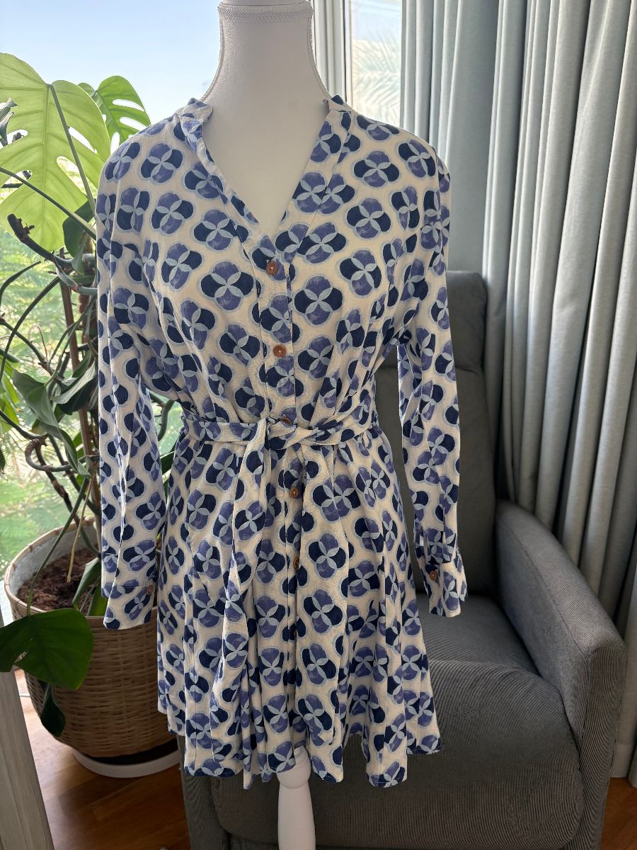 Zara button down dress with belt