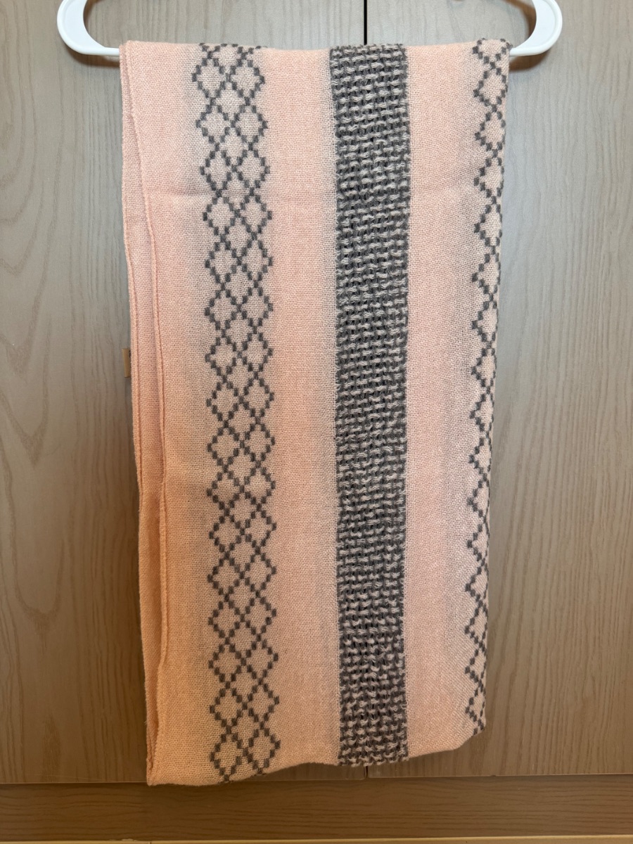 Light pink patterned shawl