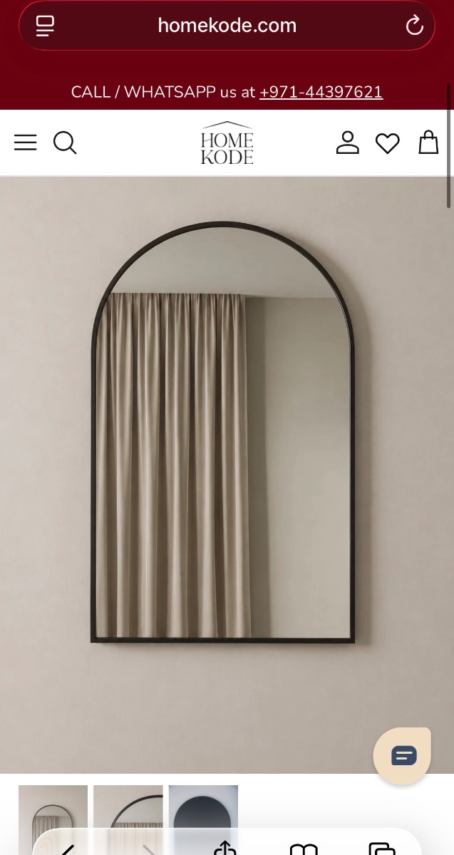 HomeKode Black Wall Mirror