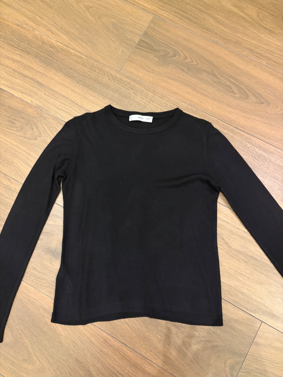 Mango black thin jumper