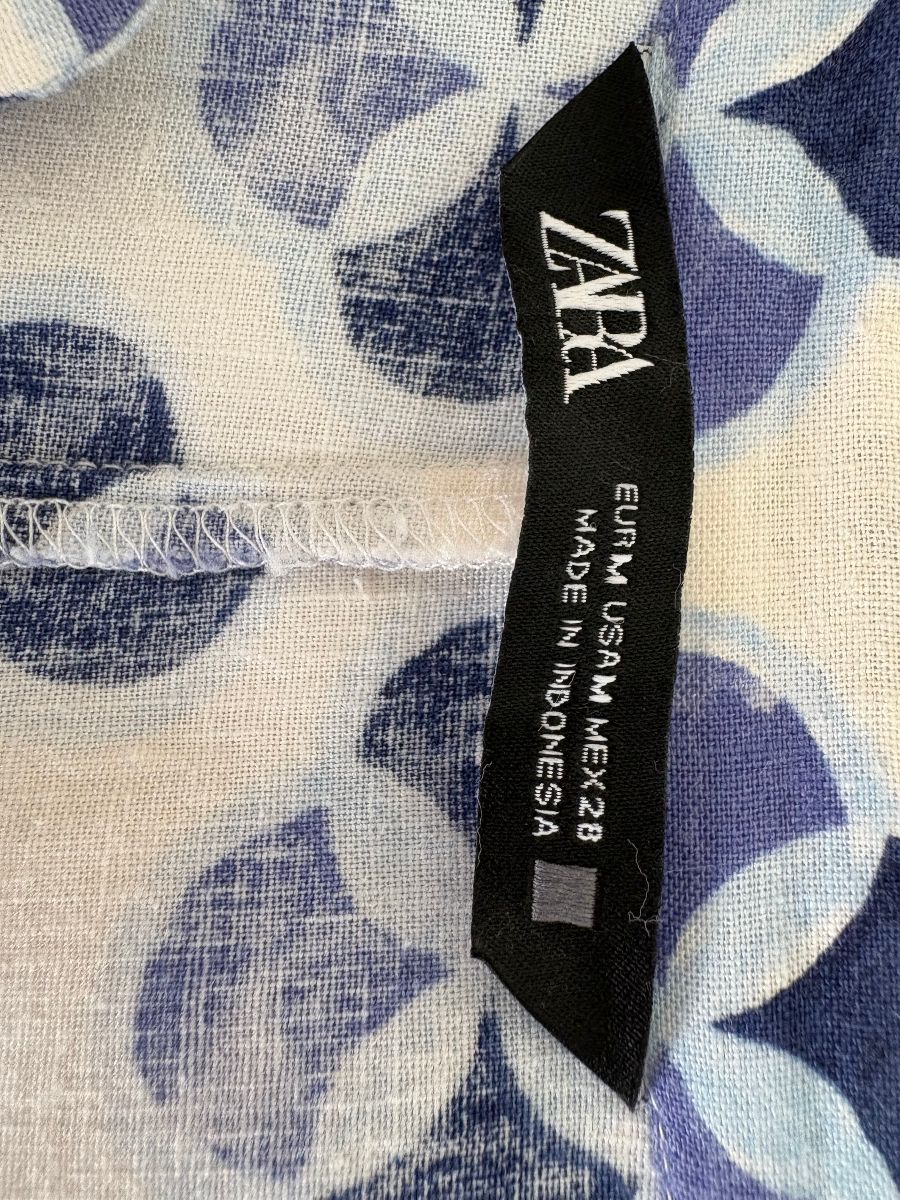 Zara button down dress with belt photo 2