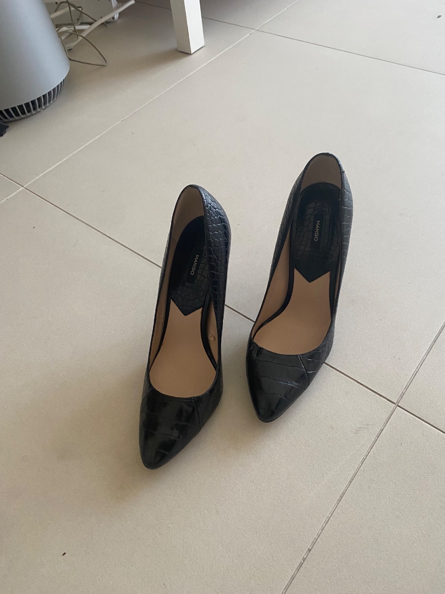 Mango Leather high heels photo 3