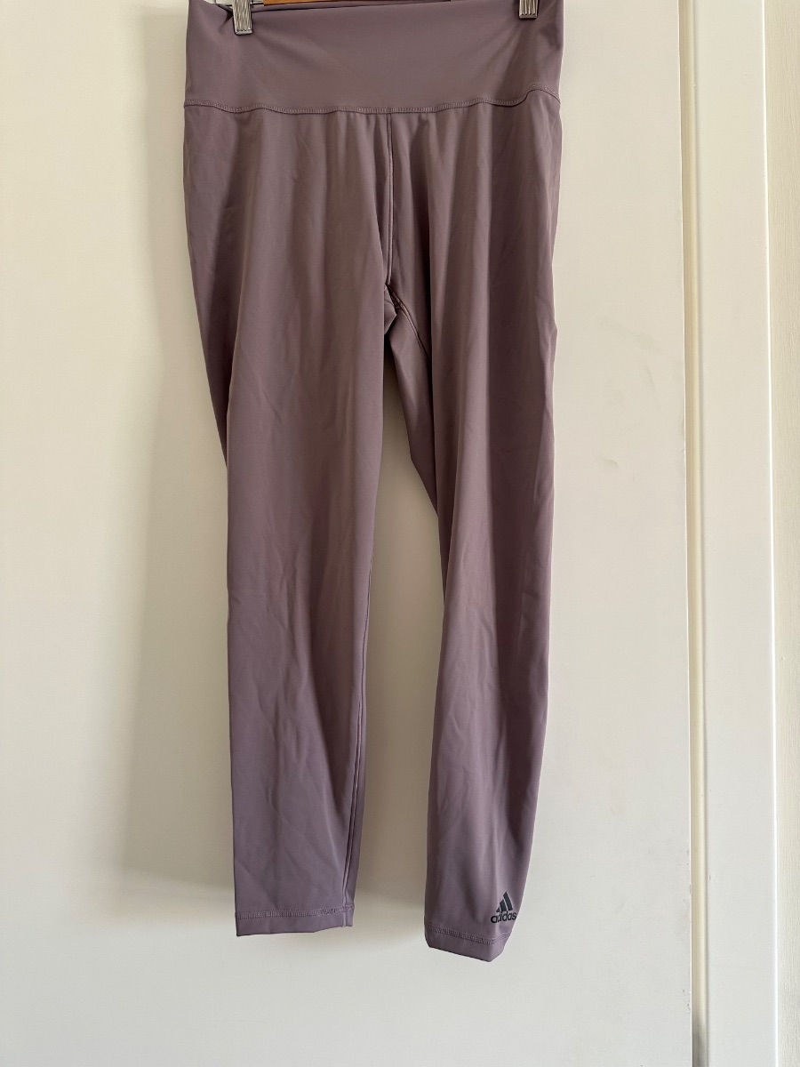 mauve purple adidas women's workout leggings photo 2