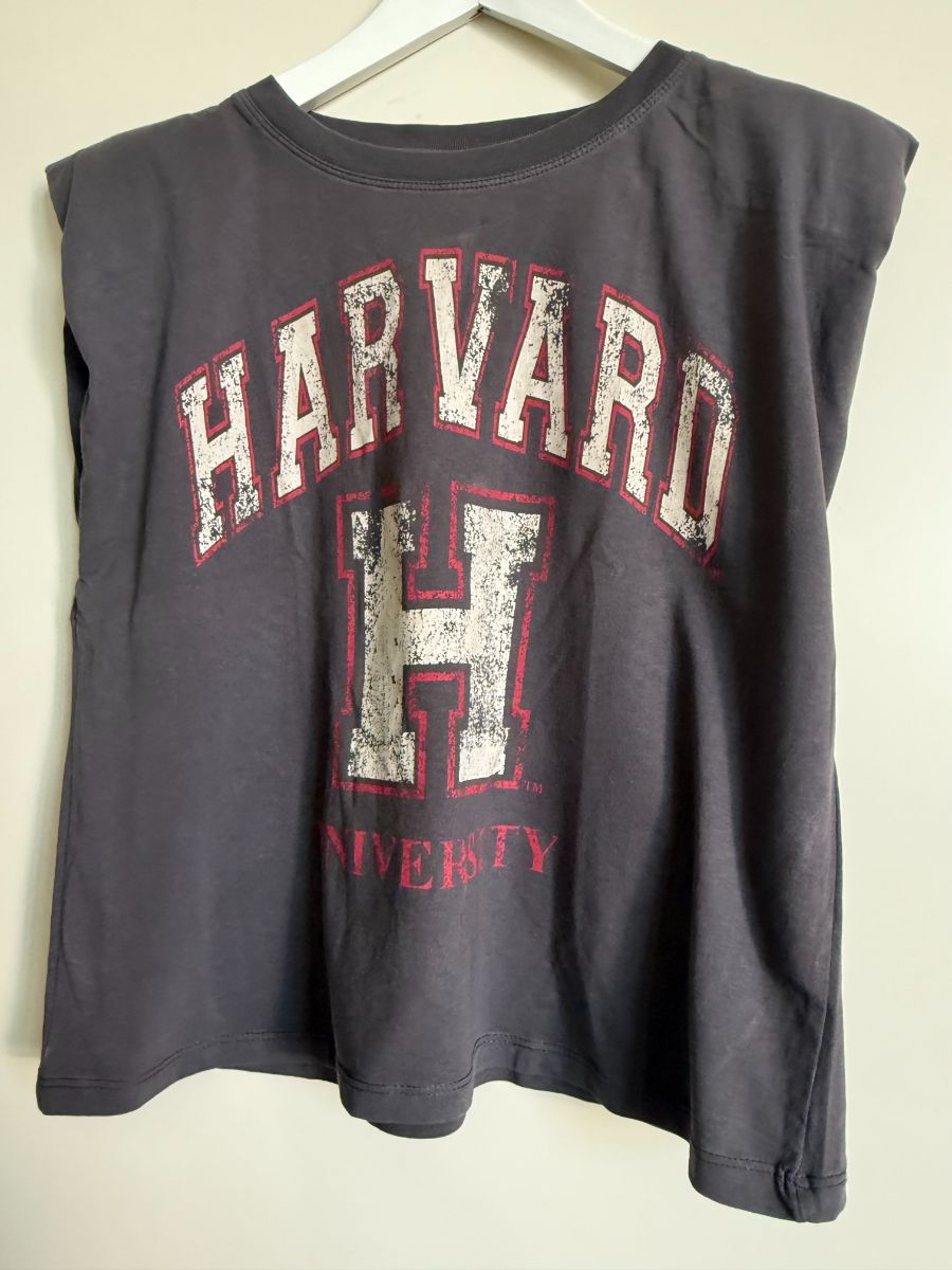 Zara Harvard University Sleeveless Top Small photo 2