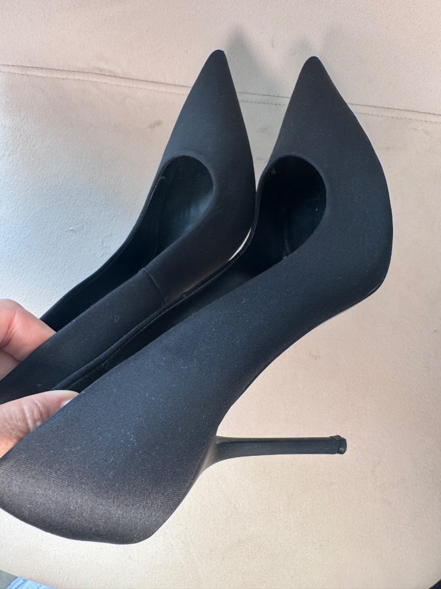 Zara black stiletto heels photo 2