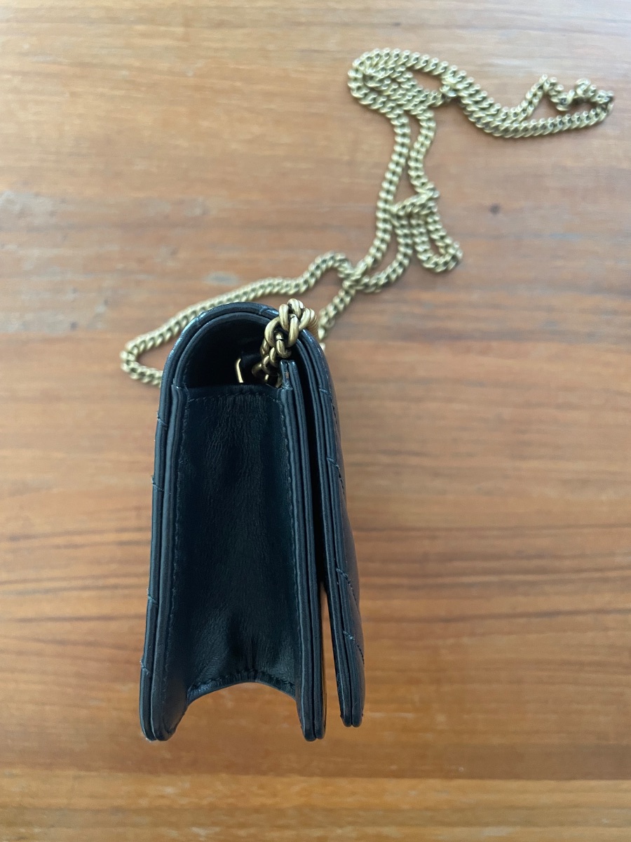 Gucci Black Leather GG Marmont photo 3