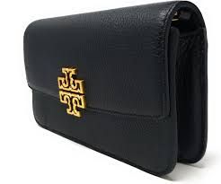 Tory Burch Britten Small Adjustable Shoulder Bag (Black Pebbled Leather) photo 3