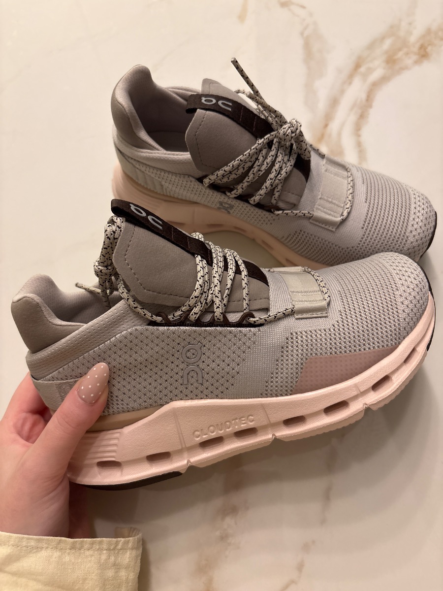 ON Cloud Baby Pink & Grey Trainers