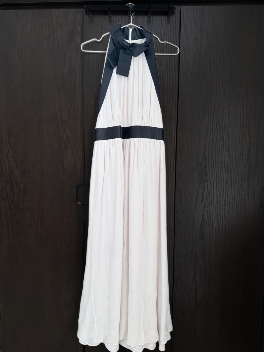 Kate Spade Beige/Black Silk Sleeveless Dress
